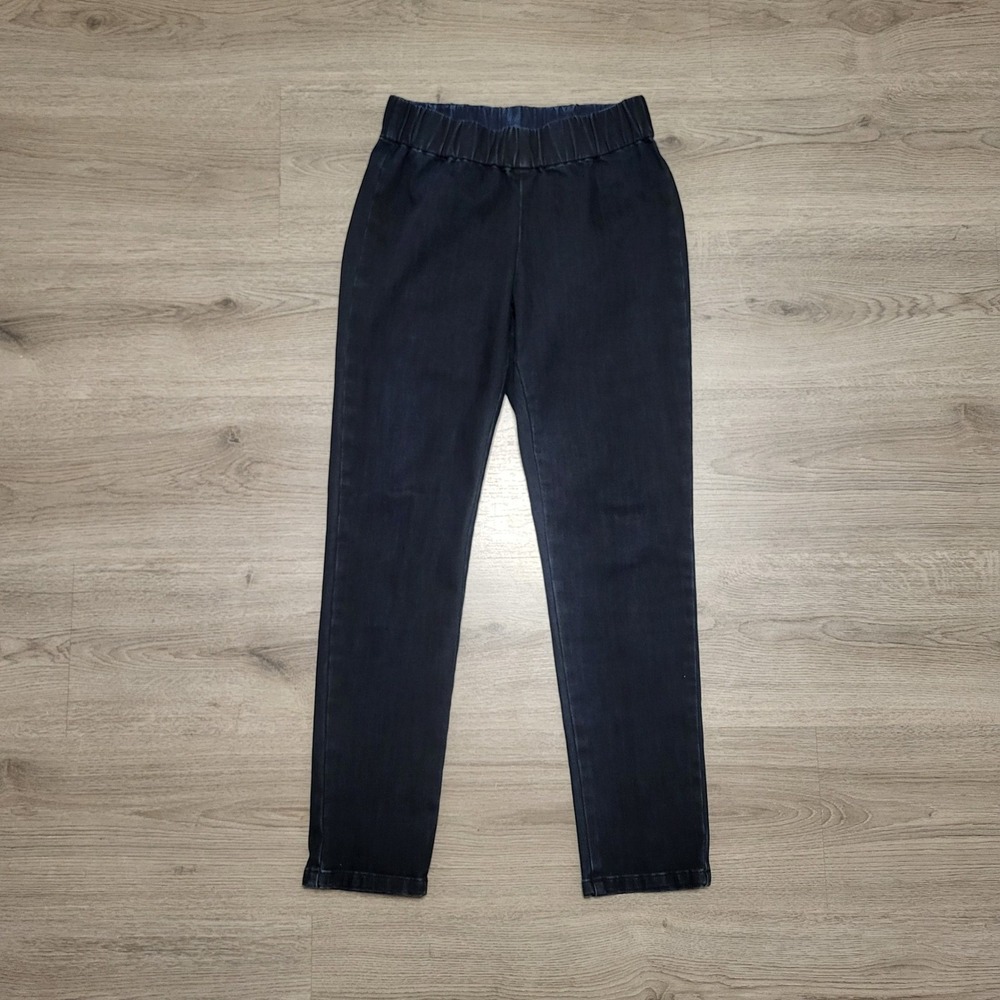 Soft Surroundings Petite Womens PXS Dark Wash Denim‎ Pull On Leggings Jeggings